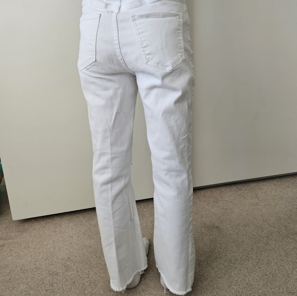 Cavalli Class Distressed Crop Flare Jeans - Picture 5 of 12